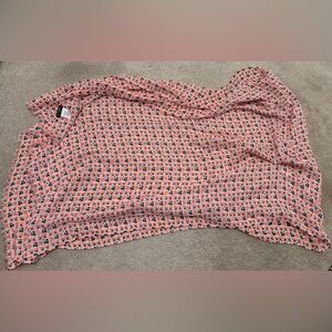 J Crew Lightweight Pink Floral Print Women’s Scarf Wrap 70” Pink